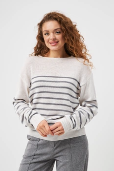 Джемпер марс у смужку Wear me XS/S Сірий (3_25_14317)