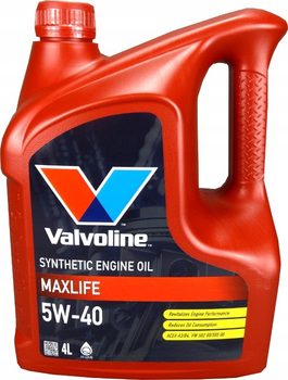 Моторне масло Valvoline Max Life 5W40 4 л (8710941180472)