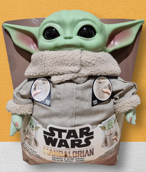 Интерактивный плюшевый Малыш Йода Мандалорец Звездные войны Star Wars the Mandalorian Grogu Plush (HJM25)