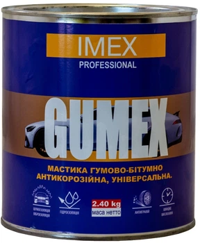 Мастика битумно-резиновая 3 л/2.4 кг IMEX Gumex