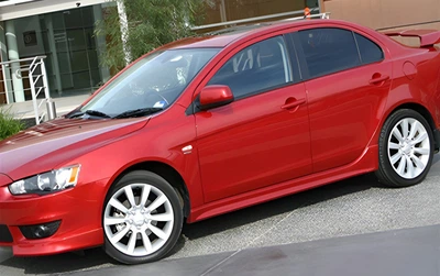 Пороги для Mitsubishi Lancer 10 2008+ Седан, грунтованные под покраску
