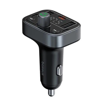 АЗП з FM-модулятором Baseus S-09 Pro Series Car FM Transmitter Cluster Black (C10762200113-00)