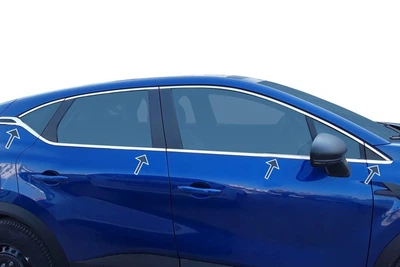 Нержавеющая окантовка окон (8 шт) для Renault Captur 2019 и новее
