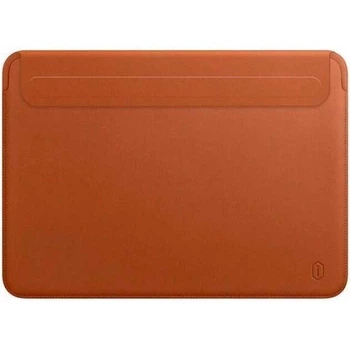 Кожаный чехол-папка WIWU Skin Pro 2 для MacBook Air 15 A2941 A3114 A3241 M2/М3/M4 - brown коричневый