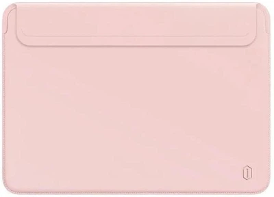 Кожаный чехол-папка WIWU Skin Pro 2 for MacBook Pro 13 (2016-2022) | Air 13 (2018-2020) | Air 13.6 (2022-2024) M1/M2/М3/M4 - розовый pink