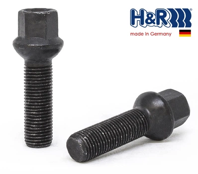 Болты колесные M14x1,5x43; Сфера, Черный мат, ключ 17, H&R bk293 - шт.