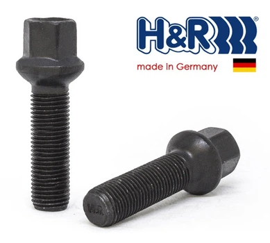 Болты колесные M14x1,5x45; Сфера, Черный мат, ключ 17, H&R bk283 - шт.