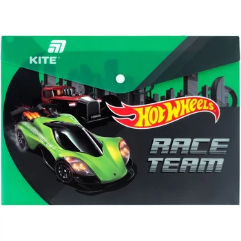 Папка на кнопці Kite Hot Wheels А4 HW25-244