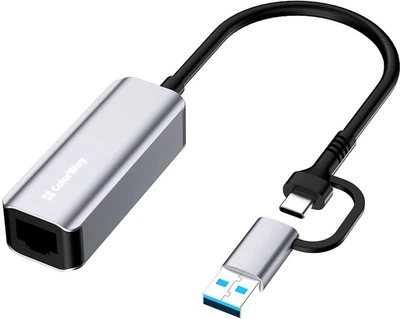 Адаптер USB/Type-C->Ethernet ColorWay (CW-AD-CRG)