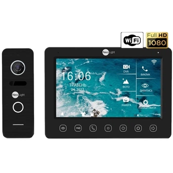 Комплект відеодомофона NeoLight NeoKIT HD WF B/Black (KAPPA+ HD WF + PRIME FHD)