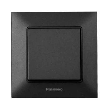 Выключатель одноклавишный Panasonic Arkedia Slim черный wntc0001-2bl