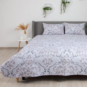 Покривало плед ТЕП PROVENCE Глорія 150×210 см полуторне, стьобане, мікрофібра, м’яке, 2 наволочки 50×70 см, комплект 100 г/м²
