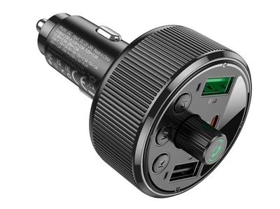 FM модулятор Bluetooth E82 Hoco PD30W+QC3.0 Black