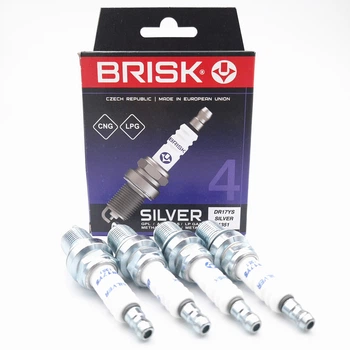 Свічки BRISK Silver DR17YS (ГБО/LPG) іномарка V 1,6L- 2L (ключ 16)