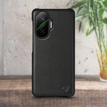 Кожаная накладка Stenk Cover для Xiaomi Poco F7 Черный (79728)