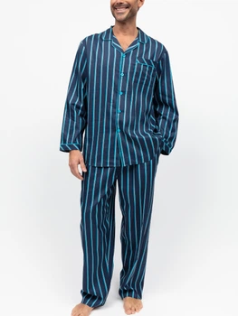 Піжама чоловіча Cyberjammies Marina 3126-3127 S Синій у смужку (5051877617896)