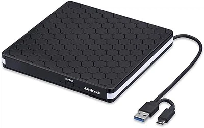 Внешний DVD-привод Amicool USB 3.0, Type-C CD DVD +/-RW, оптический привод