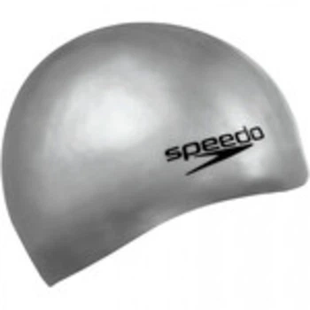 Силиконовая шапка для плавания Speedo, 3D-дизайн, серебристая
