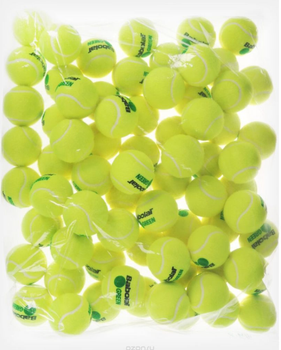 Теннисные мячи для тренировок Babolat Green, 72 шт., стандартный размер, фетровое покрытие