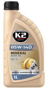 Olej przekładniowy K2 MINERAL GEAR OIL GL-5 85W-140 GL4 1L (5906534005007)