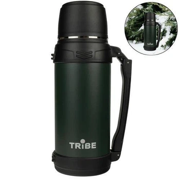 Термос для напоїв Tribe Family line. 34х15х15см. Олива. 2,0л. T-DG-0001