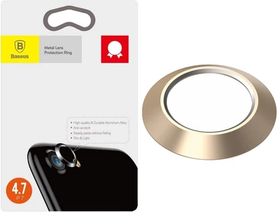 Противоударное кольцо камеры iPhone 7 /8 /SE 2020 Metal Lens Protection Ring золотистое Baseus (ACAPIPH7-RI0V)