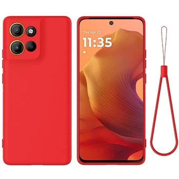 Чехол - накладка Silicone Cover Full для Motorola Moto G86 red