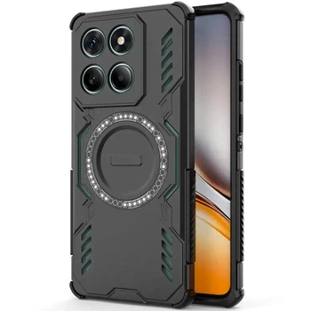 Чехол - накладка Omeve Armor Cooling with Ring для Motorola Edge 60 Fusion с магнитным кольцом black