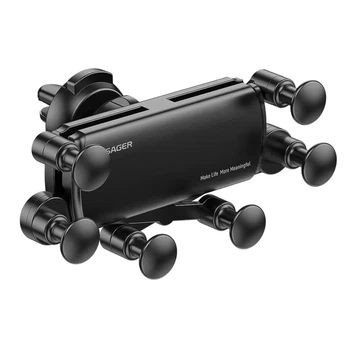 Холдер Essager Universal 6-points Gravity Car Holder, 4,7" - 6,7", Black
