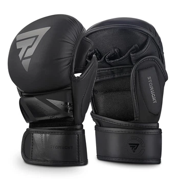 Перчатки для MMA спаринговые (крабы) ZTTY для смешанных единоборств (черные, M 50-70 кг )
