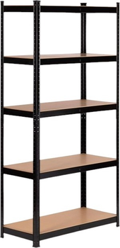 Regał metalowy ModernHome by Multistore G9030B 180 x 90 x 30 cm Czarny (5905817006663)