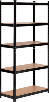 Regał metalowy ModernHome by Multistore G9040B 180 x 90 x 40 cm Czarny (5905817006670)