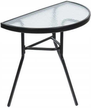 Stolik kawowy ModernHome by Multistore szklany półokrągły Czarny G-377 (5904265073777)
