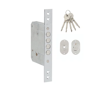 Замок додатковий врізний SIBA 10189/4MF 5KEY, хром (10189/4MF CP 5KEY)