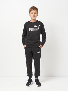 Детский теплый спортивный костюм (свитшот + штаны) для мальчика Puma ESS No.1 Logo Crew 68972101 122-128 см Puma Black (4069157433754)