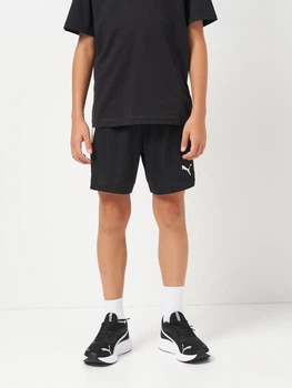 Подростковые шорты на резинке для мальчика Puma Тeamliga 70493103 146-152 см Черный/Белый (4063699148923)