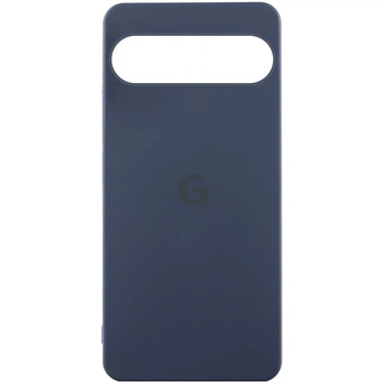 Чехол панель силиконовый Premium Silicone Cover with logo для Google Pixel 9 / 9 Pro Синий / Midnight blue