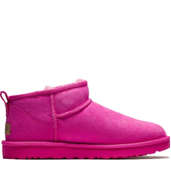 Жіночі уггі Ультра Міні Замша Рожеві Ugg Classic Ultra Mini Carnation Pink (38, яскраво-рожевий)