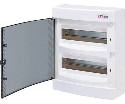 Корпус накладной пластиковый ECT 24PT IP40, прозрачная дверца, ETI 001101003