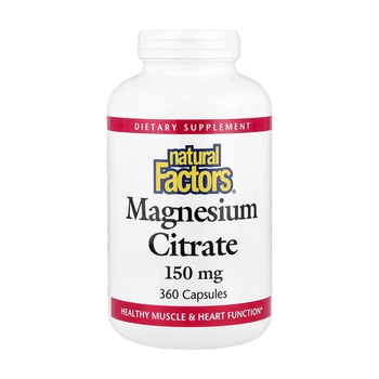 Цитрат магнію для підтримки м’язів і серця Magnesium Citrate 150mg - 360 caps