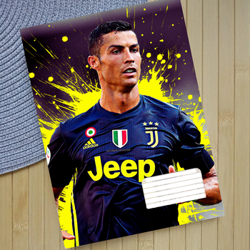 Тетрадь Криштиану Роналду Cristiano Ronaldo 18 листов клетка 24464