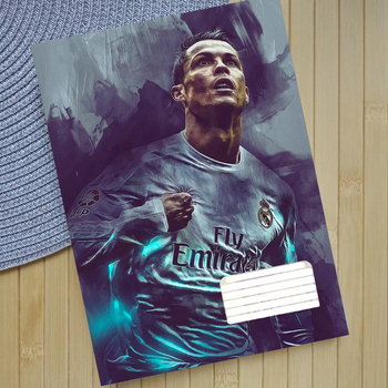 Тетрадь Криштиану Роналду Cristiano Ronaldo 18 листов клетка 24452