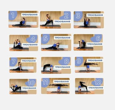 Електронний сертифікат Онлайн програма тренувань зі стретчингу Вільне тіло – 12 унікальних занять для гнучкості