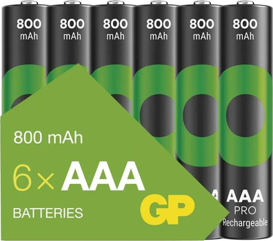 Akumulator GP ReCyko Pro AAA (HR6) 1.2V 800 mAh 6 szt (4891199222344)