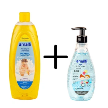 Шампунь Amalfi Baby 750 мл +ПОДАРОК жидкое мыло AMALFI KIDS 500 мл