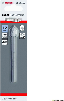 Свердло для скла та кераміки Bosch Soft Ceramic CYL-9 12 x 90 мм 2608587166 (3165140599276)