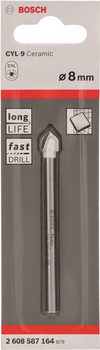 Свердло для скла та кераміки Bosch Ceramic CYL-9 8 x 80 мм 2608587164 (3165140599252)