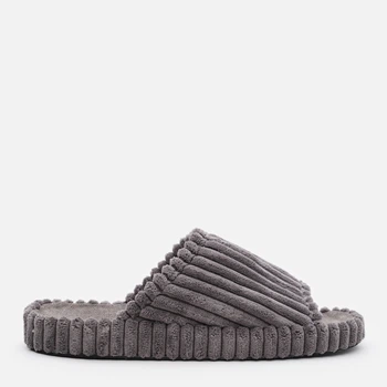 Жіночі домашні капці утеплені хутряні з відкритим носком FX shoes Лотос 7505 39 25 см Димчасті (2820000022691)