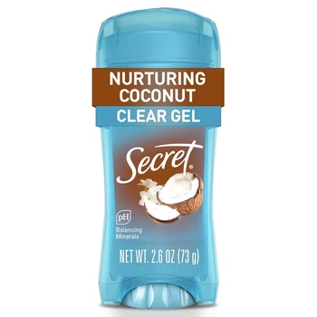 Гелевий дезодорант Secret coconut clear gel, кокос, 73 g