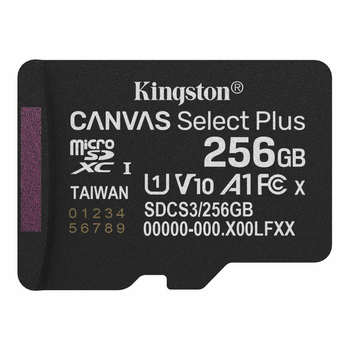 Карта памяти microSDXC Kingston Canvas Select Plus 256GB UHS-I Class 10 V10 (SDCS3/256GBSP)
